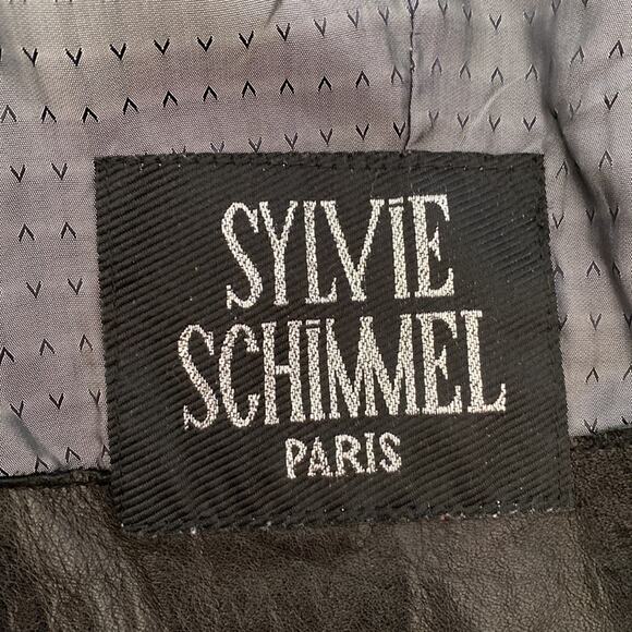 Sylvie Schimmel Paris Soft Calf Leather Black Jacket Size 36 Made in France - Picture 4 of 8